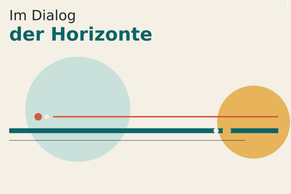 Plakatausschnitt zur Ausstellung Im Dialog der Horizonte,  Internationales Haus Nürnberg 2026
