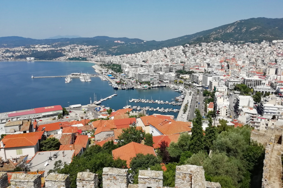 Blick von der Burg auf Kavala, Bild © D. Groß / IB, Stadt Nürnberg