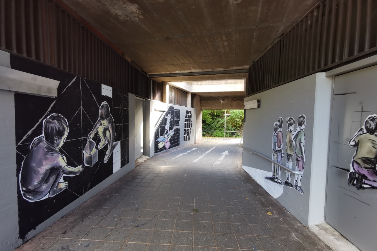 Der Tunnel mit den Ausarbeitungen