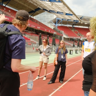 Besuch im Stadion...