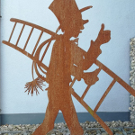 Stilisierte Figur eines Schornsteinfegers