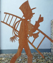 Stilisierte Figur eines Schornsteinfegers
