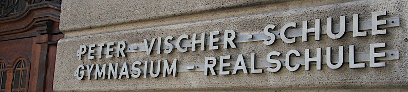 Schriftzug Peter Vischer Schule