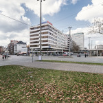 Blick von Osten über den Plärrer und die Gostenhofer Hauptstraße