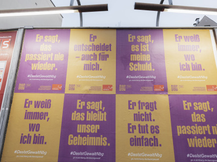 Foto von den Post·karten von der Kampagne #DasIstGewaltNbg.