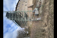 Bild Baugerüst zur Dachsanierung der Burg Hoheneck.