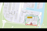 Bild Baustellen- und Umleitungskarte während des dritten und letzten Bauabschnitts an der Wiener Straße zwischen Preßburger Straße und Linzer Straße von Freitag, 4. September, bis Freitag, 11. September 2026.