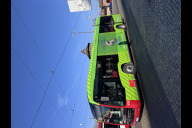 Bild Ein E-Bus der VAG  Verkehrs-Aktiengesellschaft Nürnberg im Design der Klimaschutzkampagne der Stadt Nürnberg am Donnerstag, 19. März 2026, am Plärrer. Die Kampagne führt das Referat für Umwelt und Gesundheit durch.