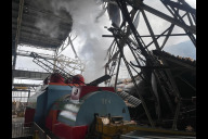 Bild Zerstörung in Kraftwerk „TEZ 5“  nach dem russischen Raketenangriff in Charkiw.