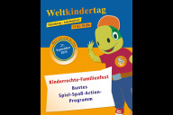 Bild Plakatmotiv zur Weltkindertagsfeier am Sonntag, 21. September 2025, von 13 bis 18 Uhr auf dem Jakobsplatz.