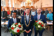 Bild Bei der konstituierenden Sitzung hat der neue Nürnberger Stadtrat am Mittwoch, 6. Mai 2026, eine neue Stadtspitze gewählt: (von links nach rechts) 3. Bürgermeister Dr. Nasser Ahmed, Oberbürgermeister Marcus König und 2. Bürgermeister Andreas Krieglstein.