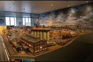 Bild Blick auf die Omaha-Modellbahnanlage des Spielzeugmuseums.