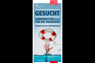 Bild Mit dem Plakat "Lebensretter gesucht" wirbt NürnbergBad derzeit um Mitarbeitende für die Nürnberger Frei- und Hallenbäder sowie die Saunen.