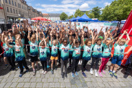 Bild Metroplmarathon 2024: 4 000 Kinder im Alter von 1 bis 11 Jahren nahmen am Kidsmarathon teil. Sie starteten am Samstag, 15. Juni 2024, auf der Fürther Freiheit.