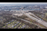 Bild Die Frankenschnellwegbrücke am Kreuz Nürnberg-Hafen musste nach einer Brückenprüfung vorsorglich geschlossen werden. Sie bleibt bis zu ihrem Abbruch komplett für den Verkehr gesperrt.