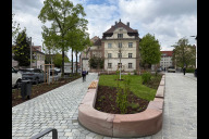Bild Auf einer Fläche von 1250 Quadratmetern wurde das bisherige Straßenbegleitgrün in eine geordnete Grünfläche mit hoher Aufenthaltsqualität umgewandelt. Der neue Pocket Park St. Johannis wurde am Dienstag, 21. April 2026, der Öffentlichkeit übergeben.