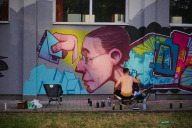 Bild Kunstschaffende aus den Partnerstädten Nürnberg und Skopje haben 2023 bei einem gemeinsamen Streetartprojekt in Skopje eine Wand gestaltet.