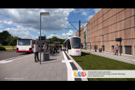 Bild Ein Blick auf die Zukunft der Stadt-Umland-Bahn: Visualisierung Park & Ride-Anlage Reutles in Nürnberg.
