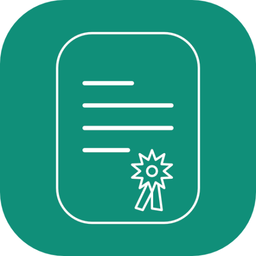 Grafische Darstellung eines Zeugnisses durch ein Icon. © SCHLAU Übergangsmanagement