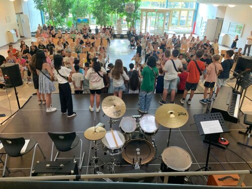 Blick von der Bühne ins Publikum © S. Graßl / Sigena-Gymnasium