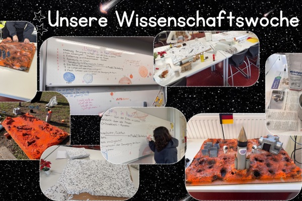 Eine Collage mit Eindrücken von der Wissenschaftswoche