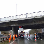 Arbeiten an der Hügelstraßenbrücke