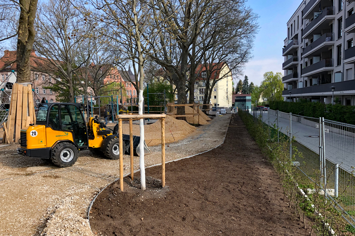 Sanierung der Grünanlage in der Prof.ErnstNathanStraße abgeschlossen Servicebetrieb