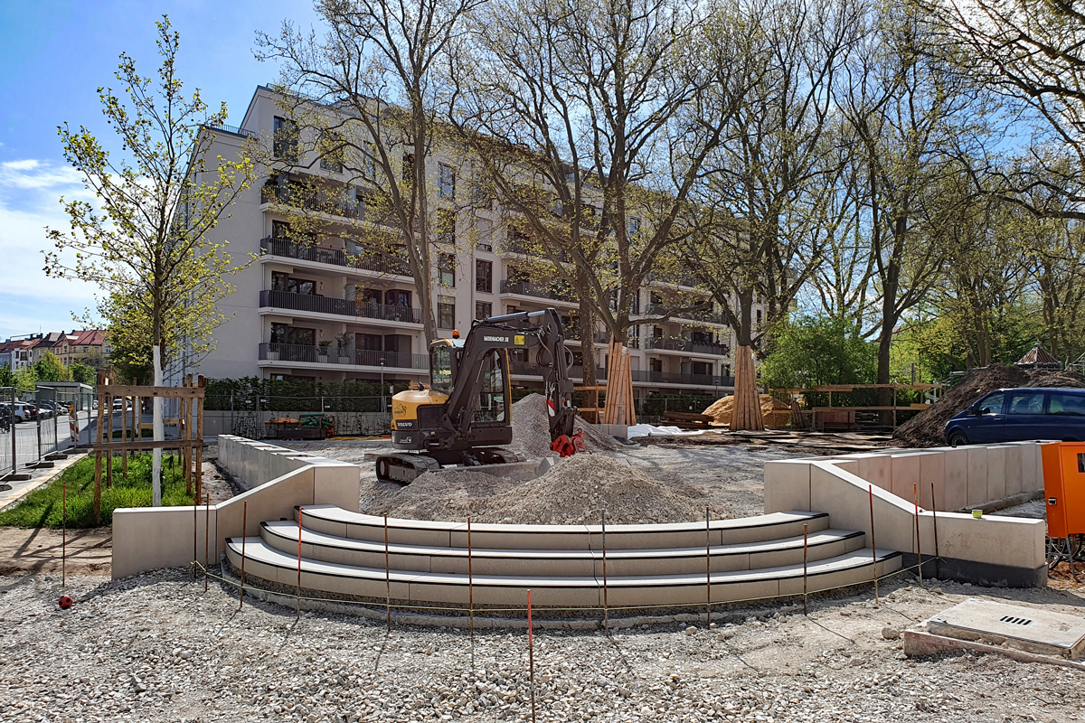 Sanierung der Grünanlage in der Prof.ErnstNathanStraße abgeschlossen Servicebetrieb