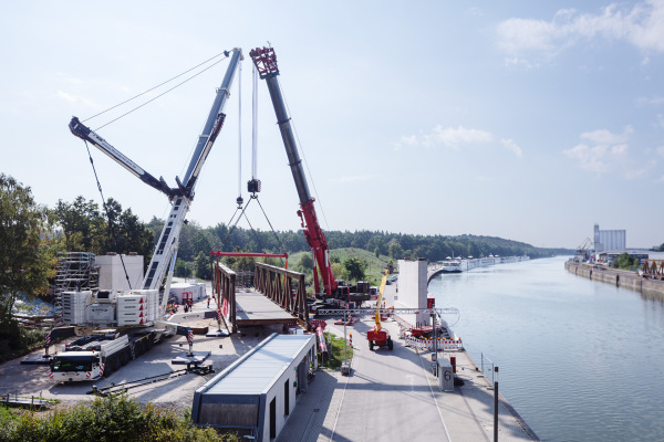 Bauarbeiten an den Hafenbrücken