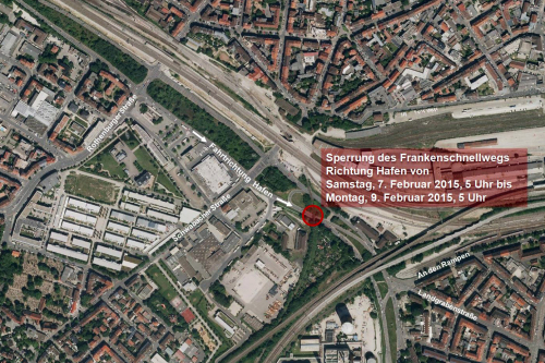 Stadtkarte mit der Verbindungsgleisbrücke © SÖR