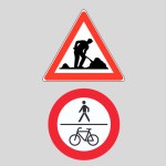Baustelle:Verbot für Fußgänger und Radfahrer