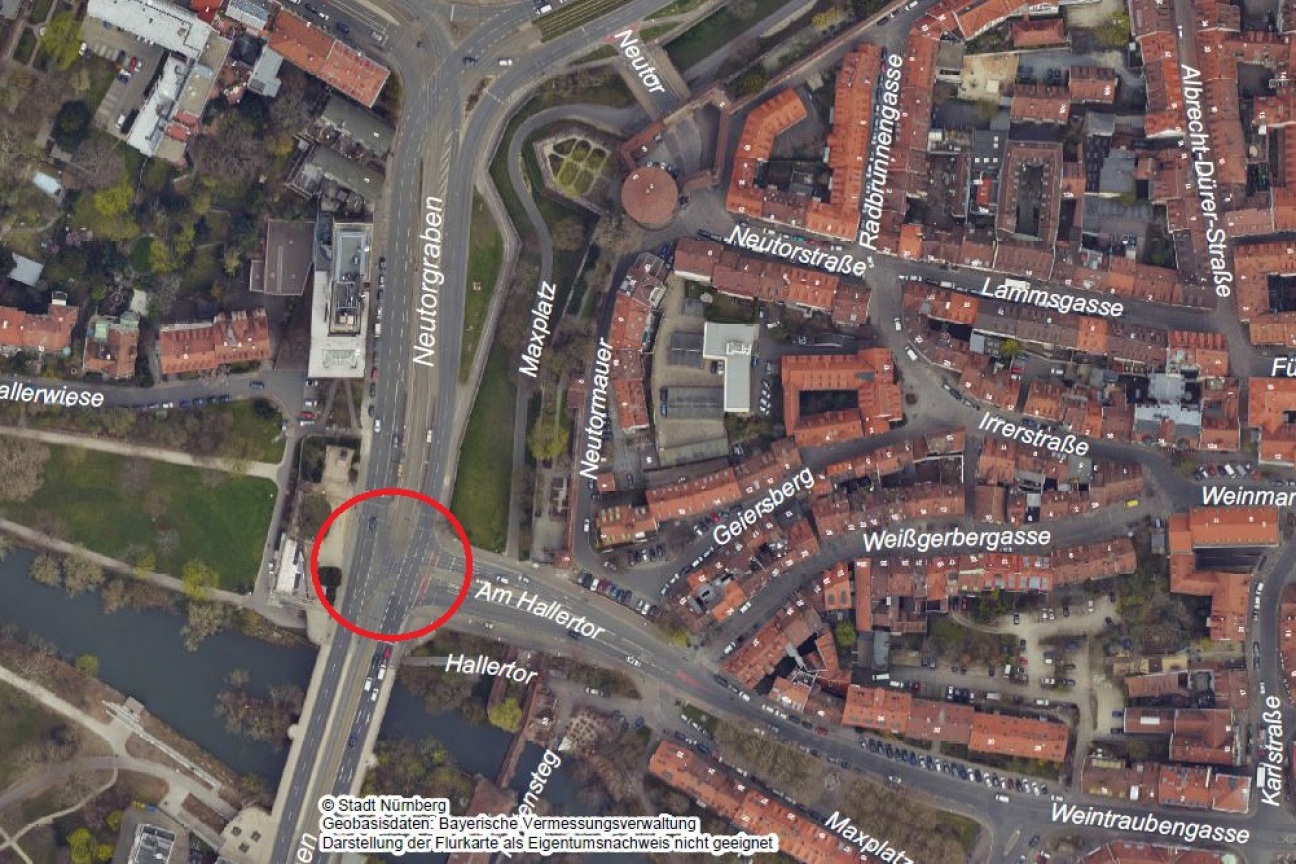Bild © SÖR / Geobasisdaten: Bayerische Vermessungsverwaltung / Stadt Nürnberg LSA-Sanierung Am Hallertor, Bild © SÖR / Geobasisdaten: Bayerische Vermessungsverwaltung / Stadt Nürnberg
