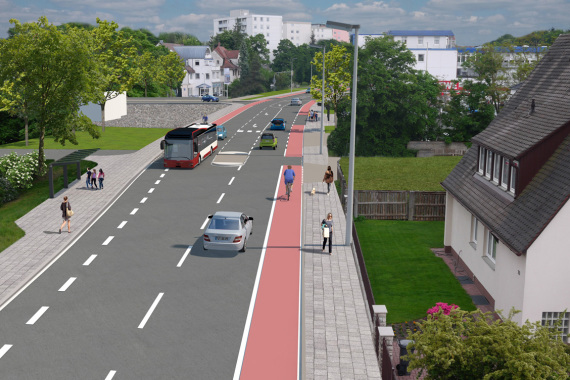 Gebersdorfer Straße Visualisierung nach Umbau