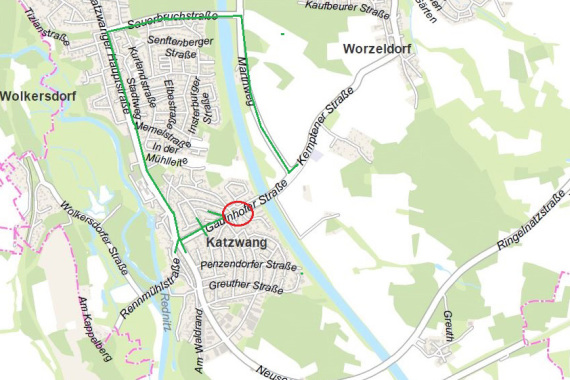Umleitung Katzwang Gaulnhofer Straße