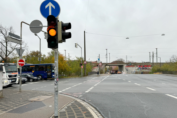 Teilsperrung der Brücke Schwabacher Straße