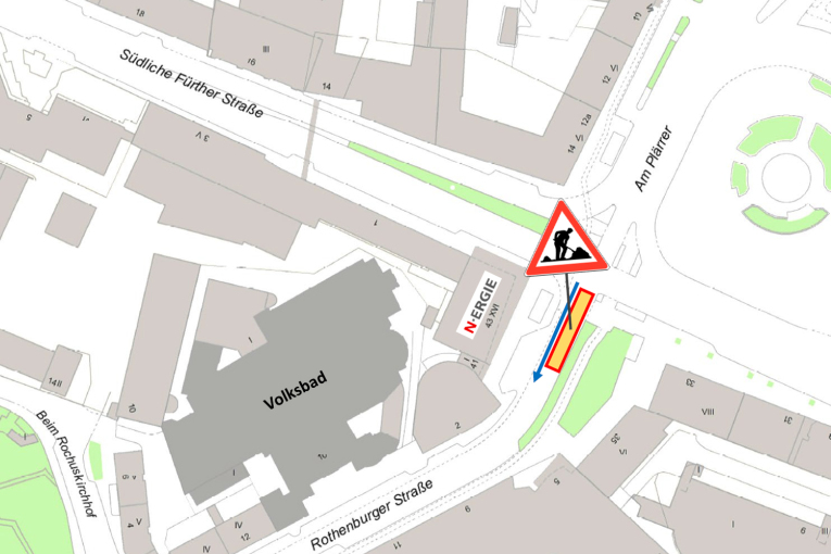 Baustellen Karte Rothenburger Straße