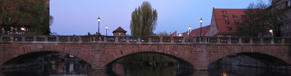 Die Maxbrücke in der Altstadt Nürnberg