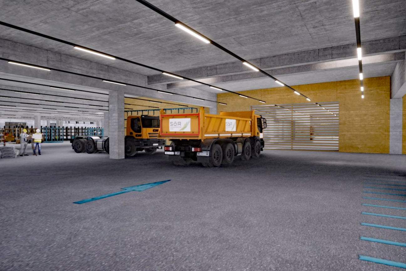 Bild © BOLWIN | WULF Architekten Partnerschaft mbB SÖR-Zentrale: LKW Halle, Bild © BOLWIN | WULF Architekten Partnerschaft mbB