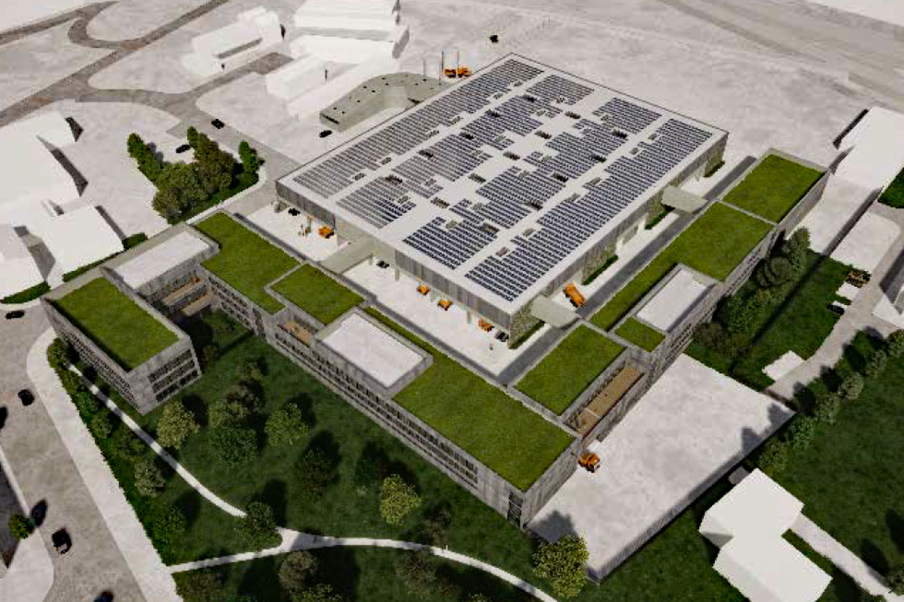 Bild © BOLWIN | WULF Architekten Partnerschaft mbB SÖR-Betriebszentrale: Dachbegrünung und Photovoltaik, Bild © BOLWIN | WULF Architekten Partnerschaft mbB