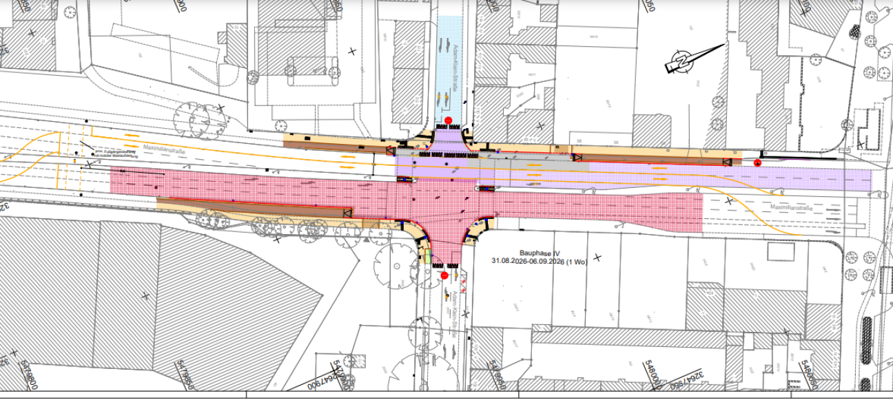Maximilianstrasse 2026 BA4, Bild © SÖR / Geobasisdaten: © Stadt Nürnberg, Geo und © Bayerische Vermessungsverwaltung.