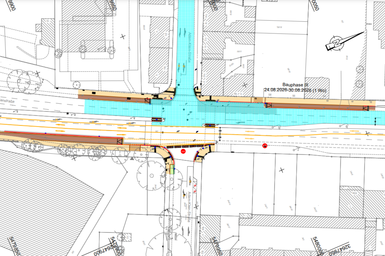 Maximilianstrasse 2026 BA3, Bild © SÖR / Geobasisdaten: © Stadt Nürnberg, Geo und © Bayerische Vermessungsverwaltung.