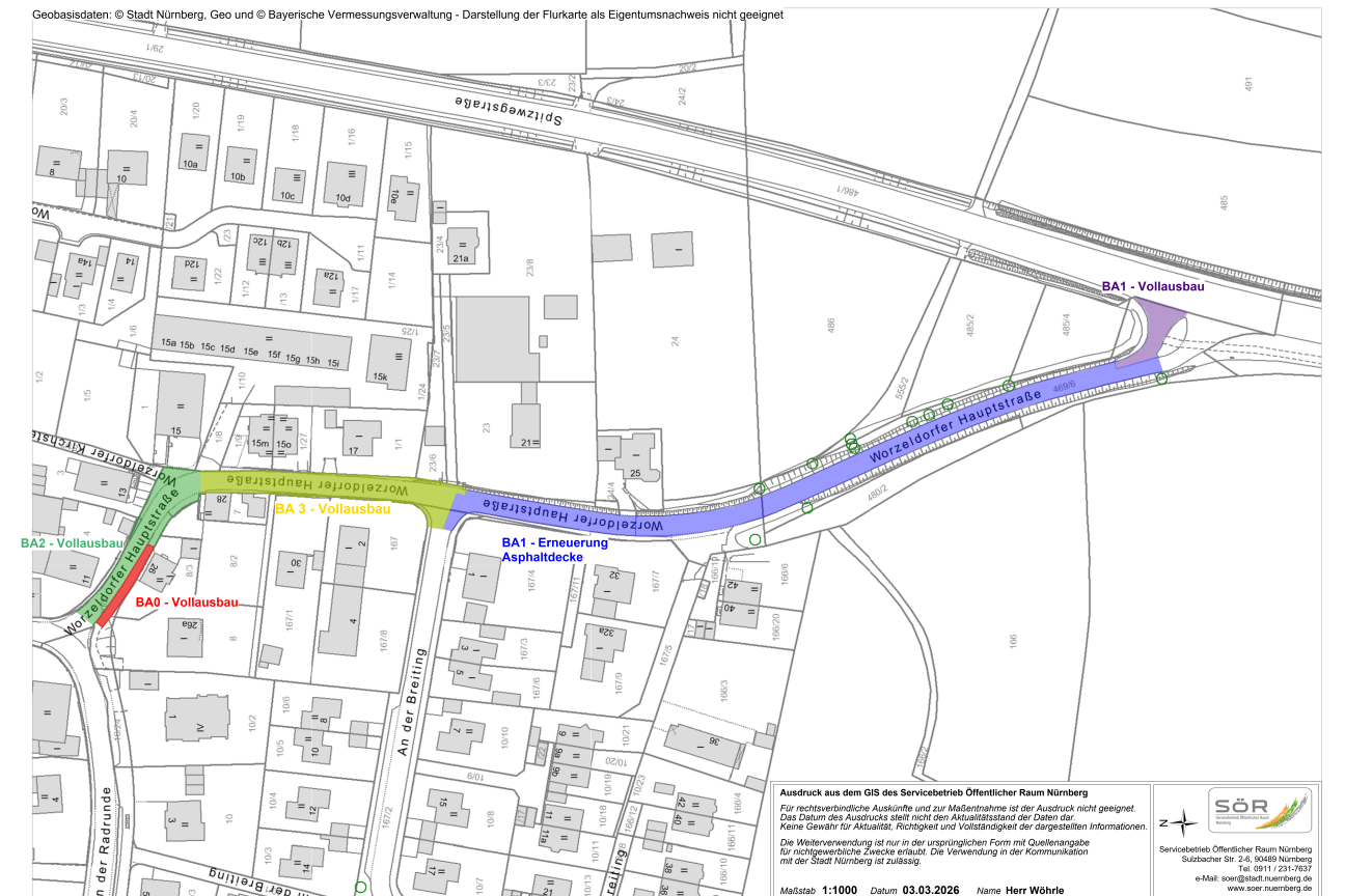 Worzeldorfer Hauptstraße Ausbauplan Mit Bauabschnitten