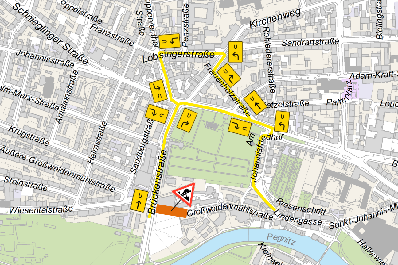 Großweidenmühlstraße Umleitung