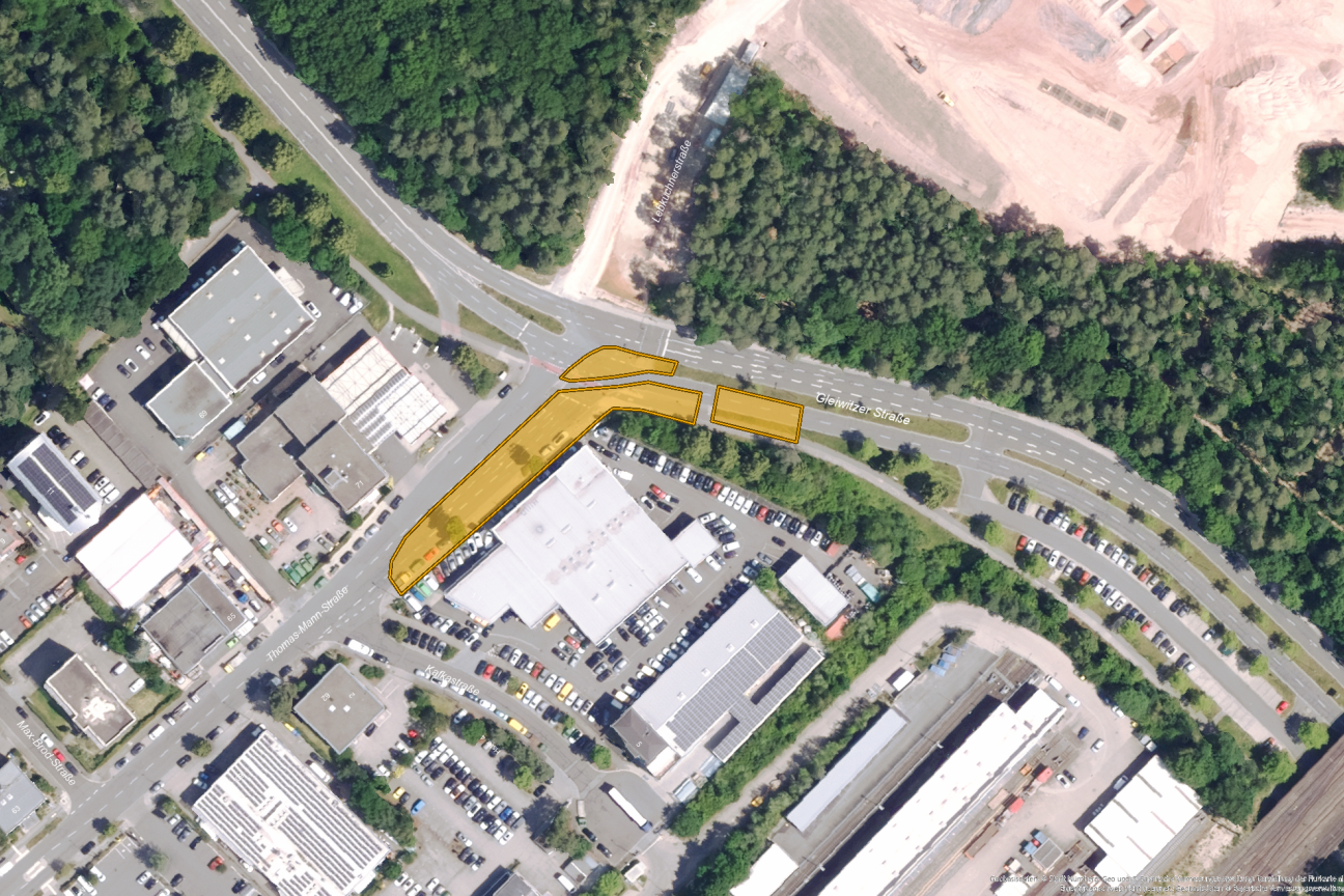 Gleiwitzer Straße Bauabschnitt 2A, Bild © SÖR / Stadt Nürnberg Gleiwitzer Straße Bauabschnitt 2A, Bild © SÖR / Stadt Nürnberg