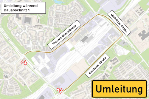 Breslauer Straße Umleitung BA1