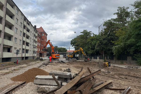 Baubeginn Fahrradstraße Ambergerstraße
