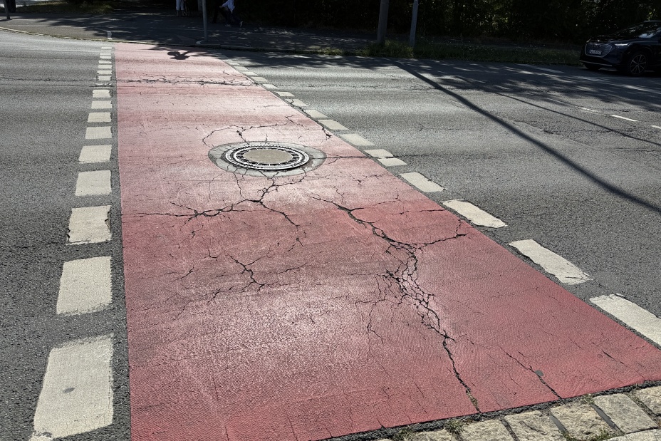 Breslauer Straße Ist Zustand Juli 2026, Bild © Tim Koß / Stadt Nürnberg