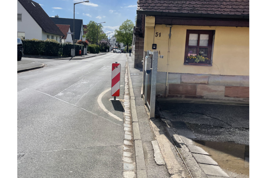 Reutleser Straße: Sanierung der Engstelle in Bauabschnitt 8a, Bild © Verkehrsplanungsamt / Stadt Nürnberg