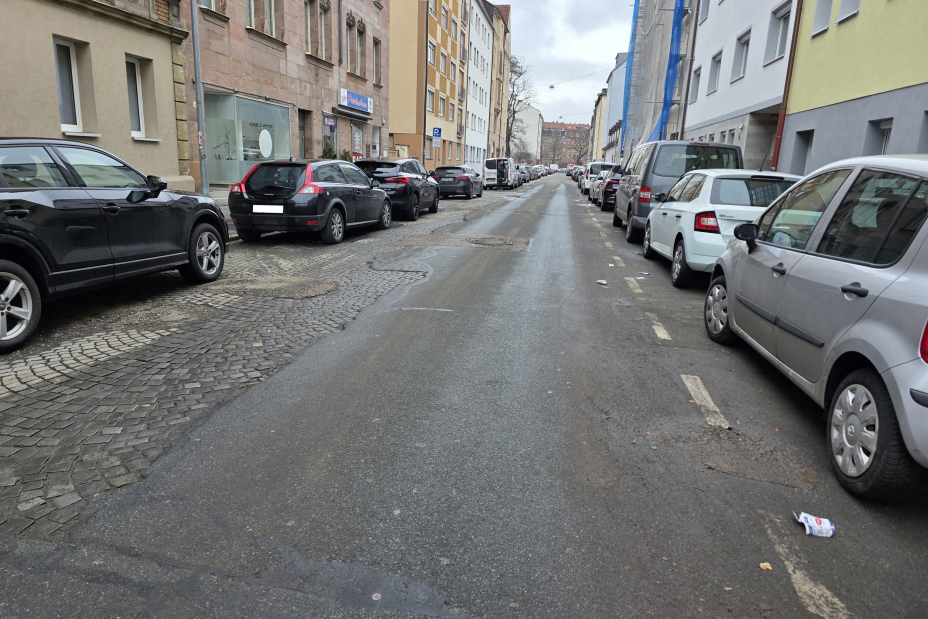 Strauchstraße vor dem Umbau, Bild © Tim Koß / Stadt Nürnberg