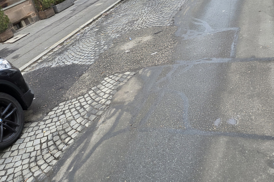 Strauchstraße vor dem Umbau, Bild © Tim Koß / SÖR | Stadt Nürnberg